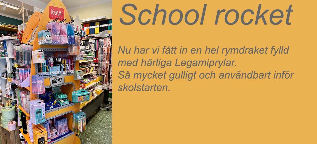 bild på skolraketen med legamiprylar